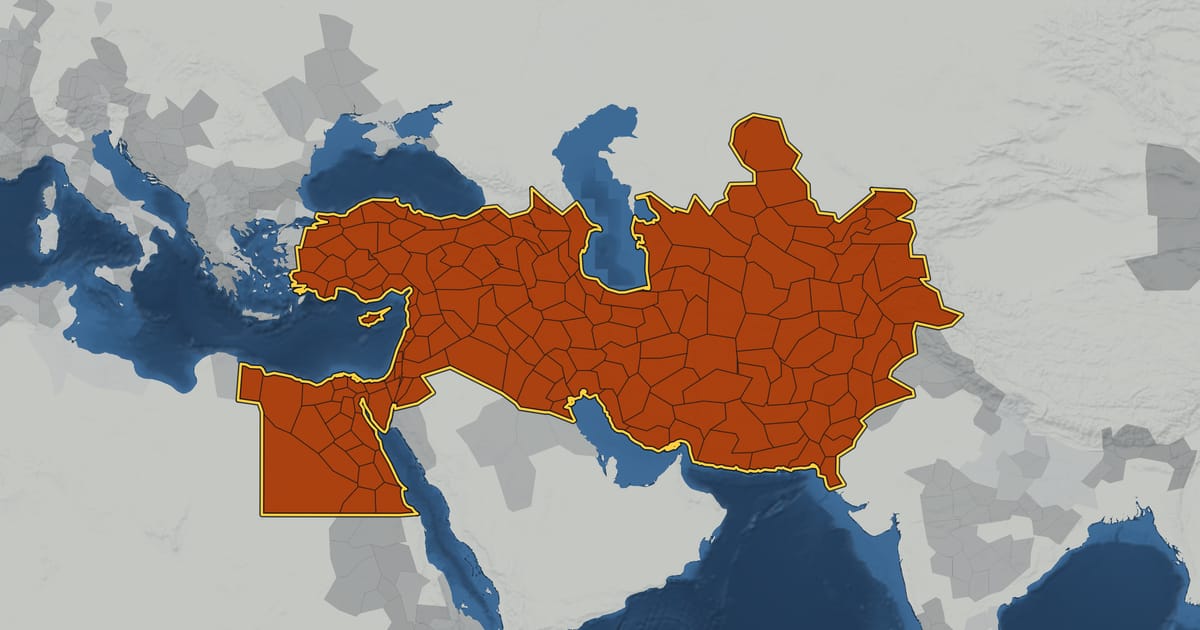 Map of the Achaemenid Empire in 438 BC, at its largest extent