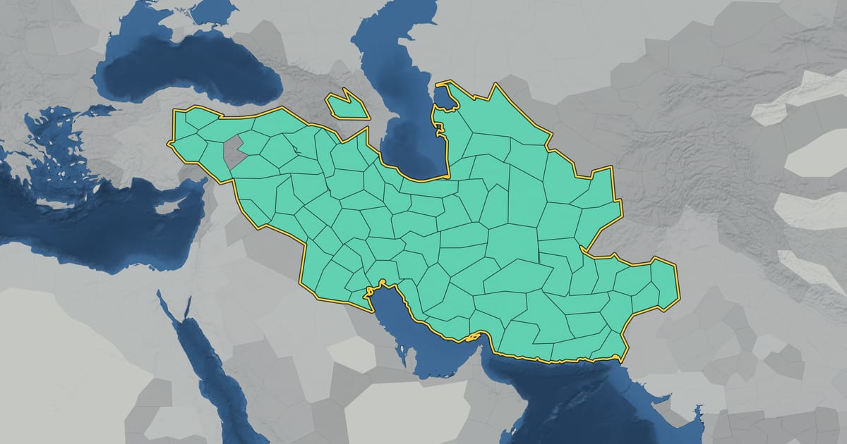 Map of the Ilkhanate in 1261, at its largest extent