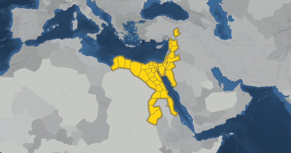 Map of the Mamluk Sultanate in 1277, at its largest extent