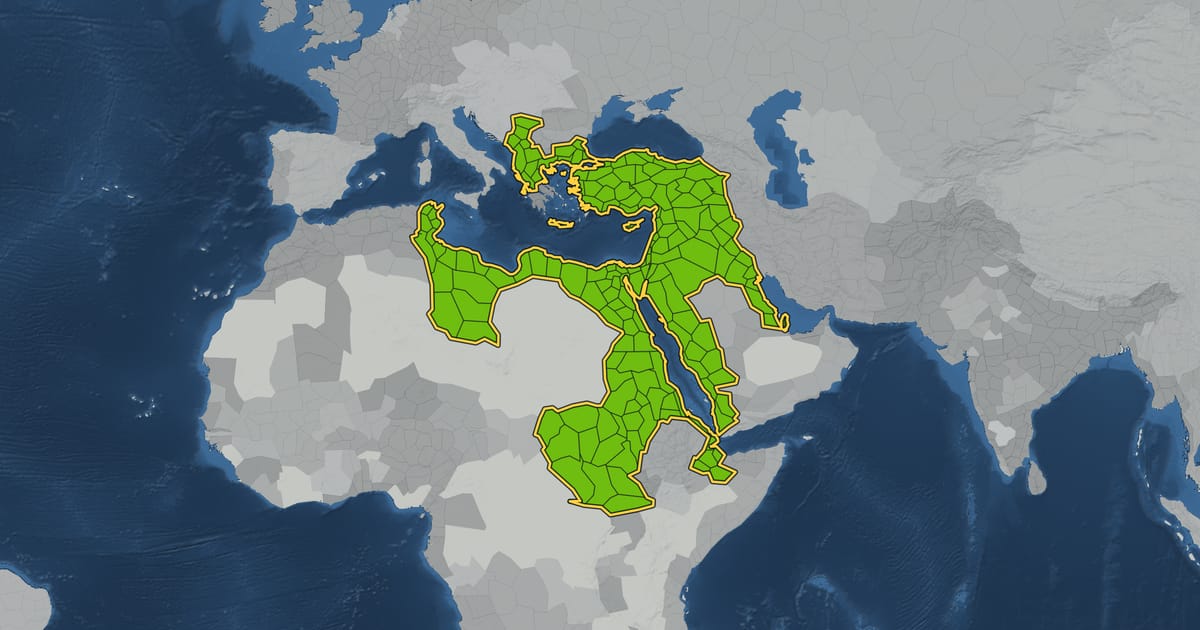 Map of the Ottoman Empire in 1879, at its largest extent